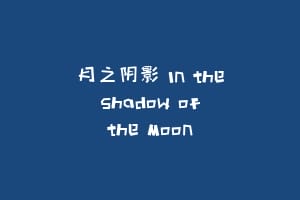 月之阴影 In the Shadow of the Moon