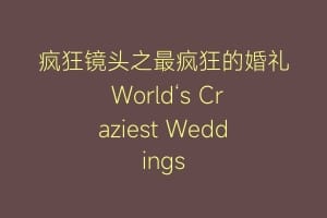 疯狂镜头之最疯狂的婚礼 World‘s Craziest Weddings