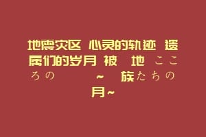 地震灾区 心灵的轨迹 遗属们的岁月 被災地 こころの軌跡 ～遺族たちの歳月～