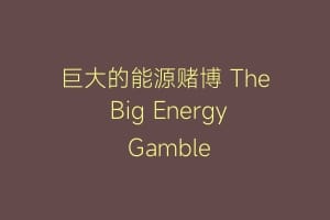 巨大的能源赌博 The Big Energy Gamble