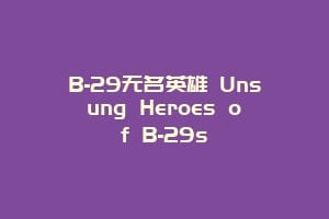 B-29无名英雄 Unsung Heroes of B-29s缩略图 B-29无名英雄 Unsung Heroes of B-29s