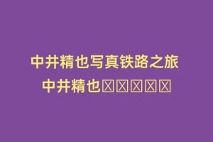 中井精也写真铁路之旅 中井精也のてつたび
