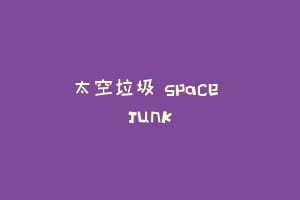太空垃圾 Space Junk