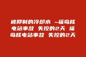 被抑制的冷却水 ~福岛核电站事故 失控的2天 福岛核电站事故 失控的2天插图 被抑制的冷却水 ~福岛核电站事故 失控的2天 福岛核电站事故 失控的2天
