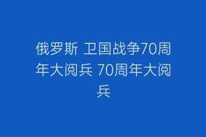 俄罗斯 卫国战争70周年大阅兵 70周年大阅兵