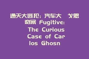 通天大逃犯：汽车大亨戈恩奇案 Fugitive: The Curious Case of Carlos Ghosn
