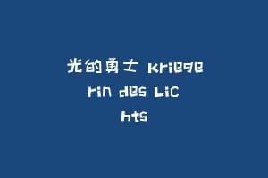 光的勇士 Kriegerin des Lichts