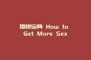 猎艳宝典 How to Get More Sex