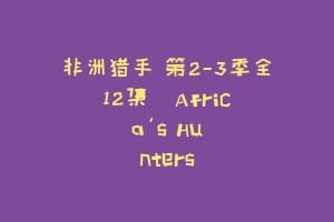 非洲猎手 第2-3季全12集   Africa's Hunters