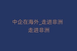 中企在海外_走进非洲 走进非洲