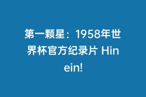 第一颗星：1958年世界杯官方纪录片 Hinein!