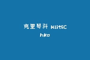 克里琴科 Klitschko