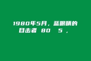 1980年5月，蓝眼睛的目击者 80년 5월, 푸른눈의 목격자