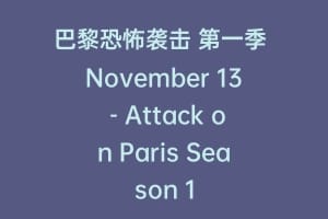 巴黎恐怖袭击 第一季 November 13 – Attack on Paris Season 1