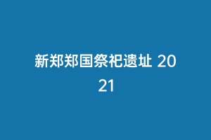 新郑郑国祭祀遗址 2021