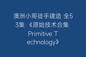澳洲小哥徒手建造 全53集 《原始技术合集 Primitive Technology》