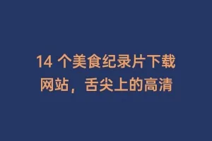 14 个美食纪录片下载网站,舌尖上的高清缩略图 14 个美食纪录片下载网站,舌尖上的高清