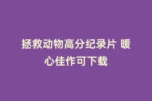 拯救动物高分纪录片 暖心佳作可下载
