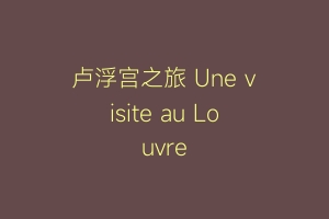 卢浮宫之旅 Une visite au Louvre