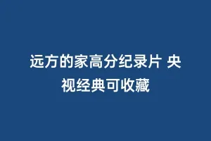 远方的家高分纪录片 央视经典可收藏