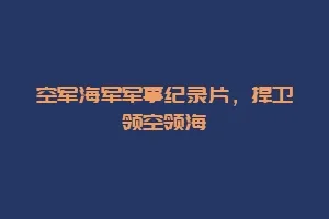 空军海军军事纪录片，捍卫领空领海