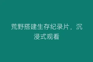 荒野搭建生存纪录片,沉浸式观看缩略图 荒野搭建生存纪录片,沉浸式观看