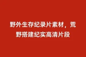 野外生存纪录片素材,荒野搭建纪实高清片段缩略图 野外生存纪录片素材,荒野搭建纪实高清片段