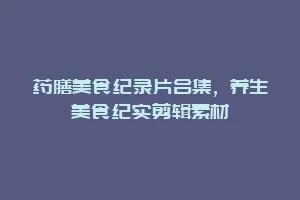 药膳美食纪录片合集,养生美食纪实剪辑素材缩略图 药膳美食纪录片合集,养生美食纪实剪辑素材
