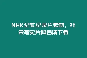 NHK纪实纪录片素材,社会写实片段合集下载缩略图 NHK纪实纪录片素材,社会写实片段合集下载