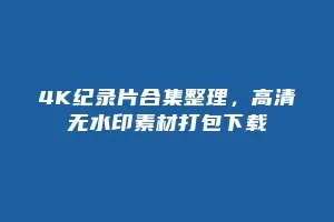 4K纪录片合集整理,高清无水印素材打包下载缩略图 4K纪录片合集整理,高清无水印素材打包下载