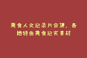 美食人文纪录片合集,各地特色美食纪实素材缩略图 美食人文纪录片合集,各地特色美食纪实素材