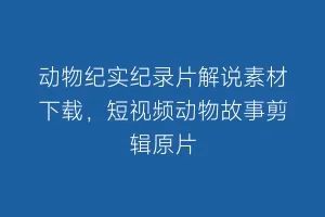 动物纪实纪录片解说素材下载,短视频动物故事剪辑原片缩略图 动物纪实纪录片解说素材下载,短视频动物故事剪辑原片