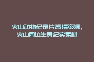火山动物纪录片高清资源,火山周边生灵纪实素材缩略图 火山动物纪录片高清资源,火山周边生灵纪实素材